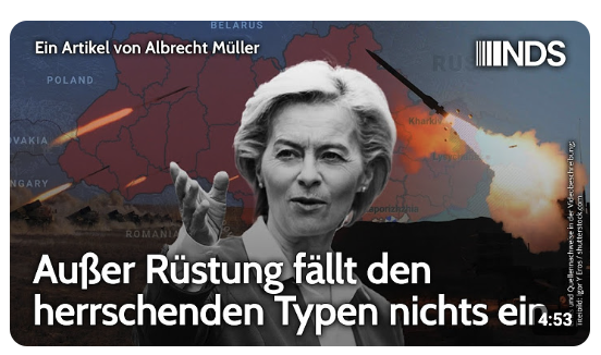 Außer Rüstung fällt den herrschenden Typen nichts ein