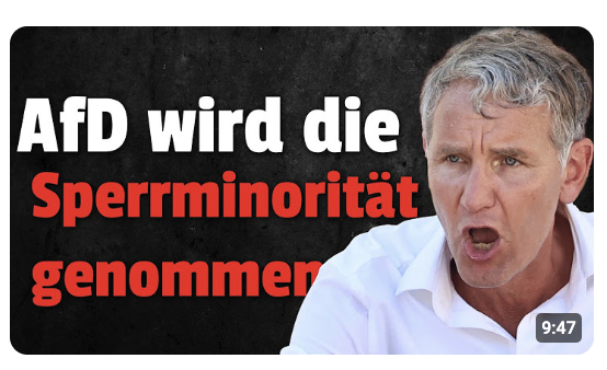 EILT! AfD soll Sperrminorität VERLIEREN