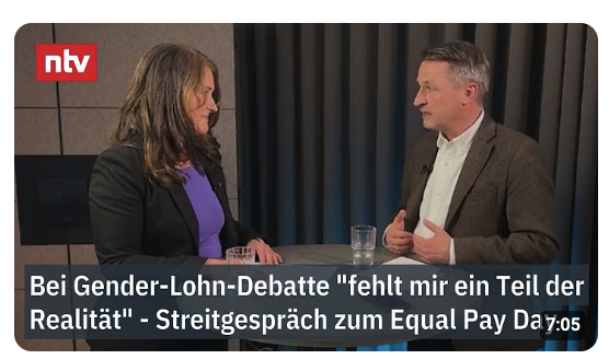 Bei Gender-Lohn-Debatte „fehlt mir ein Teil der Realität“ – Streitgespräch zum Equal Pay Day