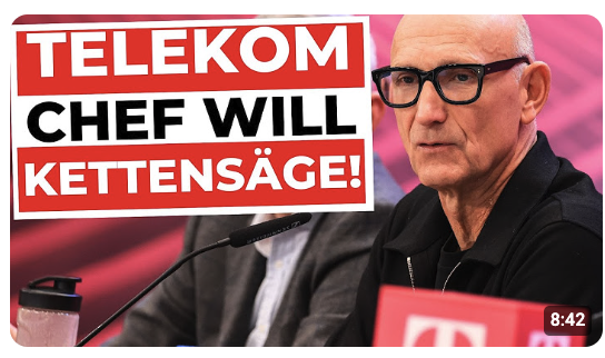 MUSK WIRKT: Telekom Chef schockt deutsche Politik und will Kettensägenpolitik !