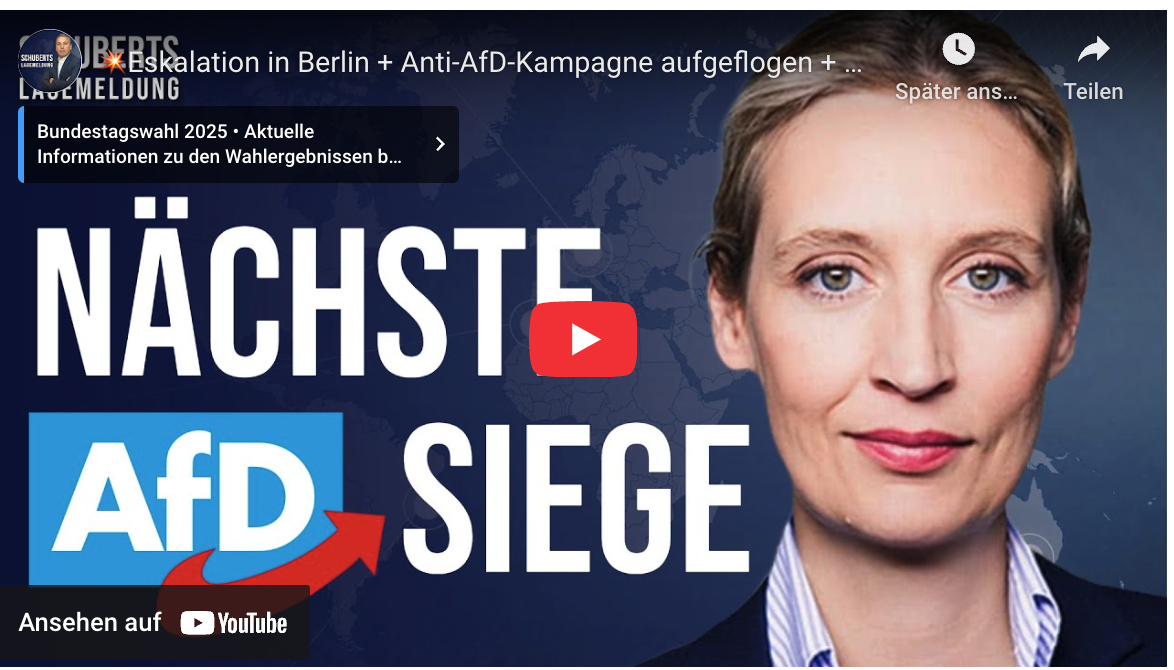 Eskalation in Berlin + Anti-AfD-Kampagne aufgeflogen + Serientäter Merz + AfD vs. Verfassungsschutz