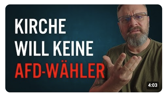 HEUCHELEI: Kirche empört – KEIN Segen mehr für AfD-WÄHLER