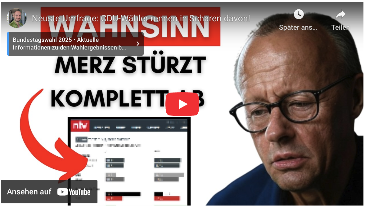 Neuste Umfrage: CDU-Wähler rennen in Scharen davon!