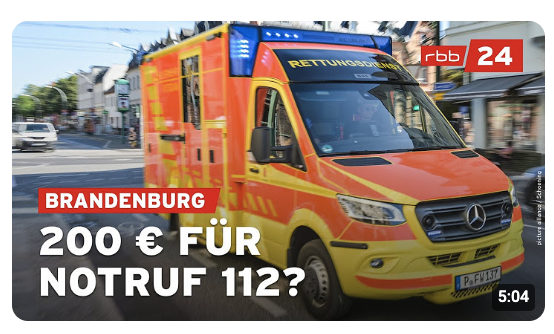 Brandenburg: Patienten sollen für Rettungswagen zuzahlen