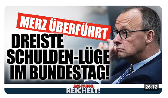 Merz lügt im Bundestag, als er über die Schuldenbremse spricht! 