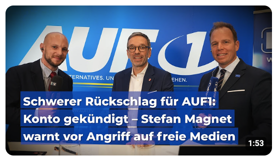 AUF1 unter Druck: Bankkonto gekündigt – Chefredakteur spricht von Angriff auf alternative Medien