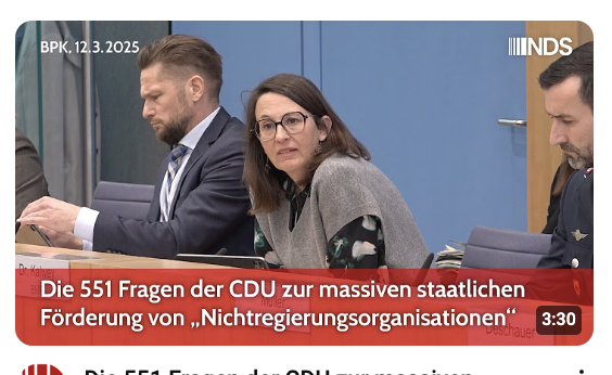 Die 551 Fragen der CDU zur massiven staatlichen Förderung von „Nichtregierungsorganisationen“ 