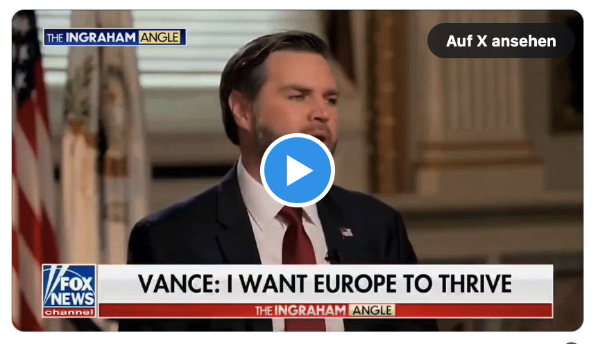 Europa ist „in Gefahr“, „zivilisationsbezogen zu werden“, sagt JD Vance