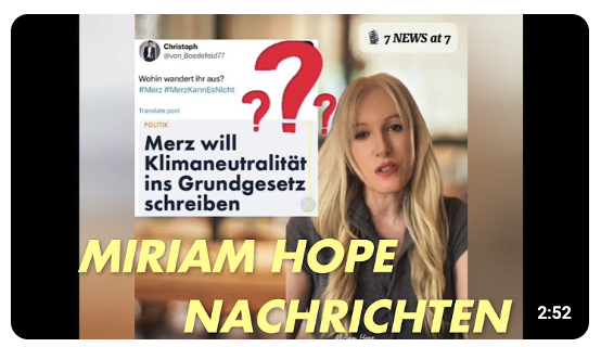 Miriam Hope – 7 Nachrichten um 7 Uhr – Sonntag, 16.03.2025