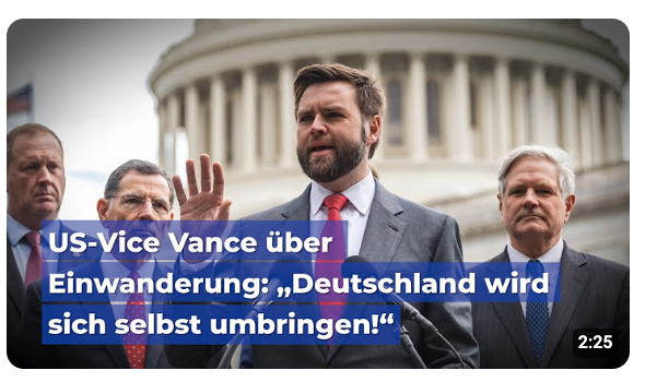 US-Vize Vance scharfe Kritik an Europas Einwanderungspolitik: Deutschland wird sich selbst zerstören