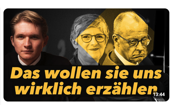 Merz‘ geheimer Billionen-Plan +++ Der grüne Kurs eskaliert