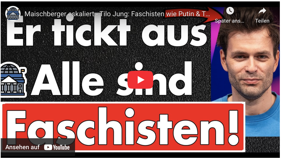 Maischberger eskaliert – Tilo Jung: Faschisten wie Putin & Trump verhalten sich wie die ALDI-Brüder?