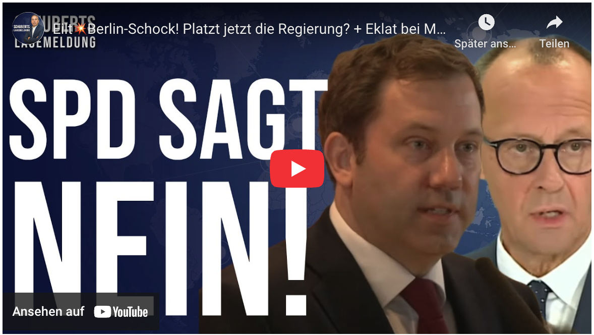 Berlin-Schock! Platzt jetzt die Regierung? + Eklat bei Maischberger + Weitere Kredite gefordert