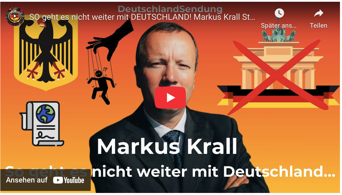 SO geht es nicht weiter mit DEUTSCHLAND! Markus Krall Statement über den Niedergang unseres Landes