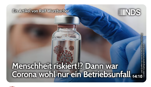 Menschheit riskiert!? Dann war Corona wohl nur ein Betriebsunfall …