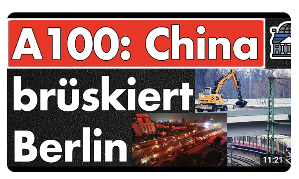 Umleitung nach 107 Stunden in Berlin! Neubau in 43 Stunden in China! Völlige Blamage für Deutschland