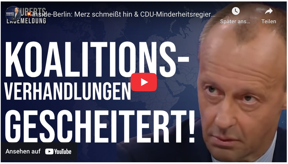 Inside-Berlin: Merz schmeißt hin & CDU-Minderheitsregierung! + Totale digitale Überwachung droht!