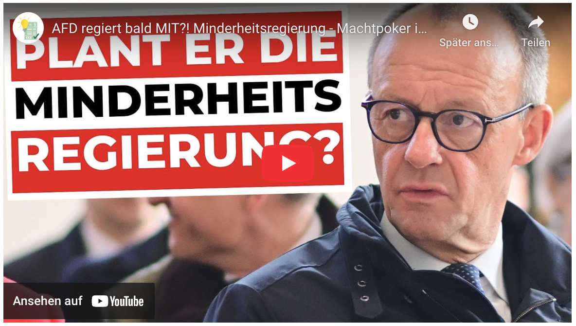 AFD regiert bald MIT?! Minderheitsregierung – Machtpoker im Bundestag: Merz buckelt, SPD blockiert!