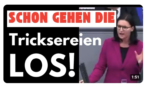 NEUER BUNDESTAG mit starker AFD, schon gehen die Grünen TRICKSEREIEN LOS!