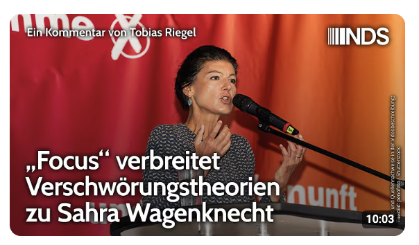 „Focus“ verbreitet Verschwörungstheorien zu Sahra Wagenknecht 