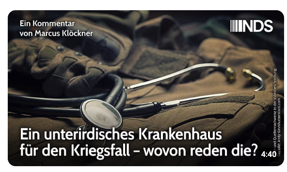 Ein unterirdisches Krankenhaus für den Kriegsfall – wovon reden die? 