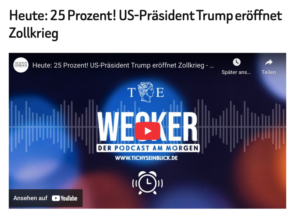 Heute: 25 Prozent! US-Präsident Trump eröffnet Zollkrieg 