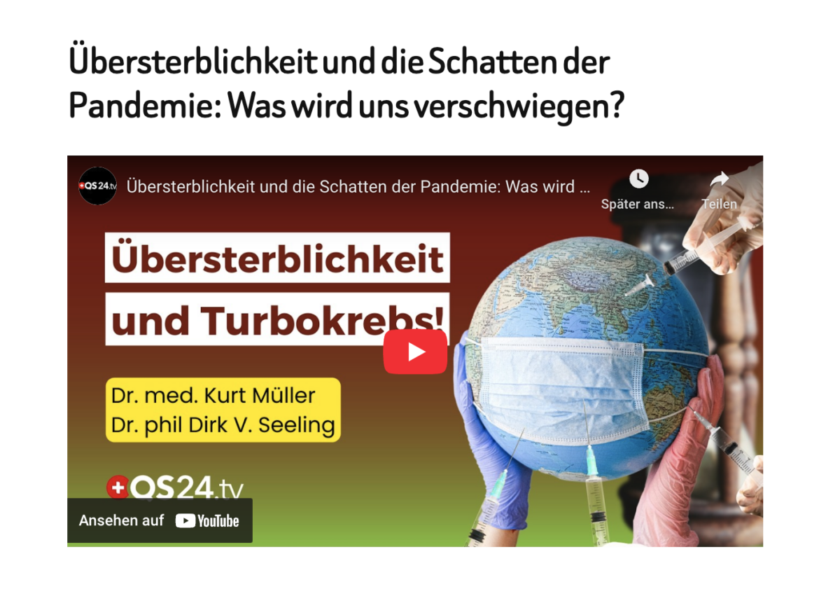 Übersterblichkeit und die Schatten der Pandemie: Was wird uns verschwiegen? 