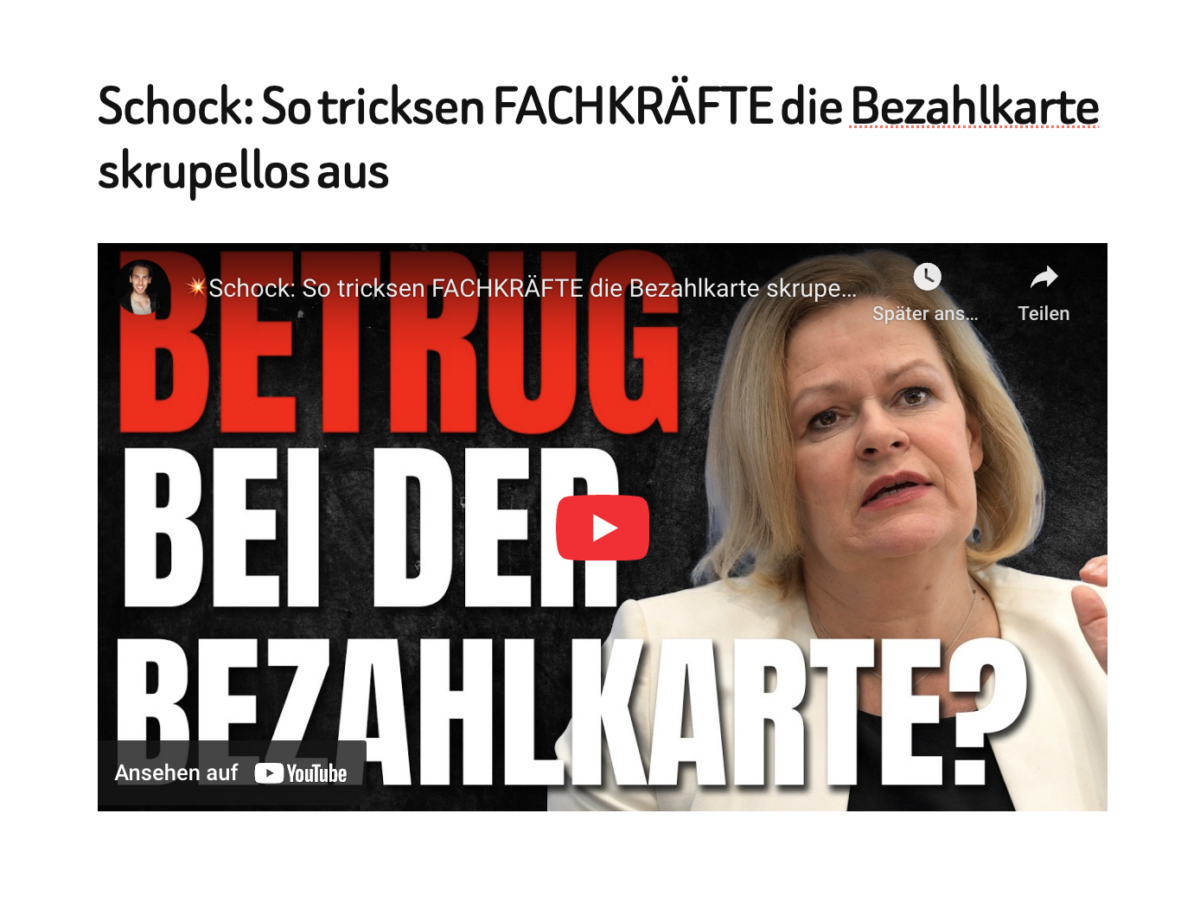 Schock: So tricksen FACHKRÄFTE die Bezahlkarte skrupellos aus