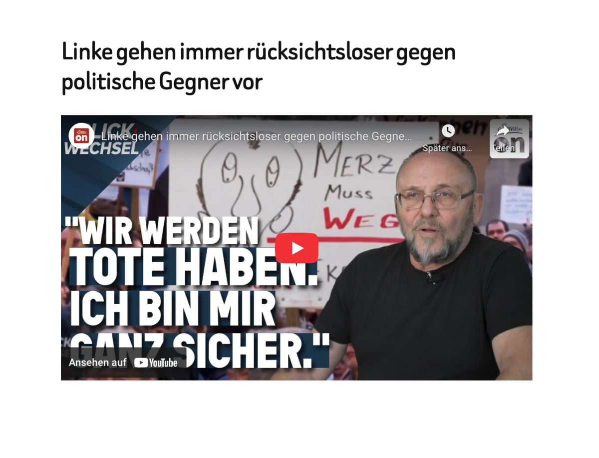 Linke gehen immer rücksichtsloser gegen politische Gegner vor 