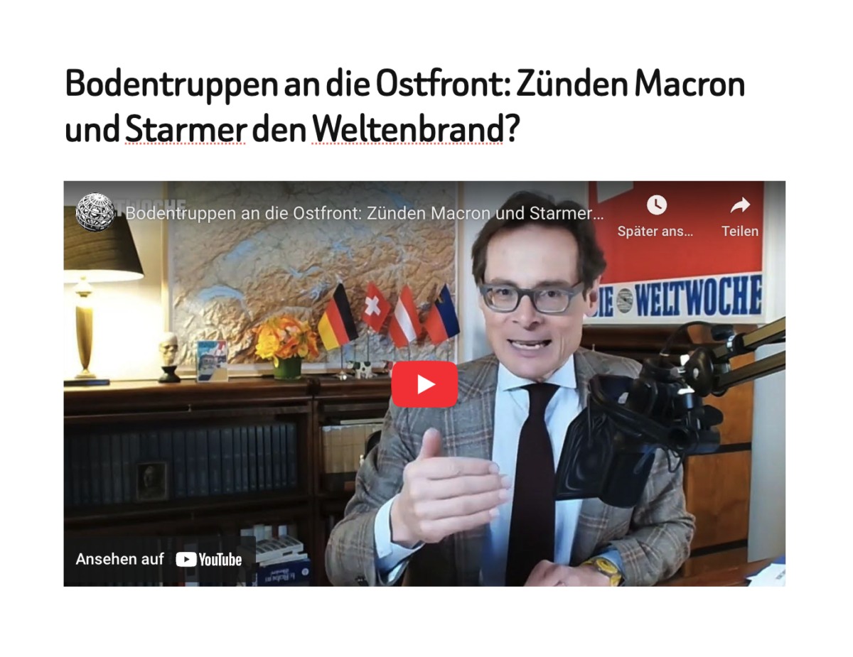 Bodentruppen an die Ostfront: Zünden Macron und Starmer den Weltenbrand? 