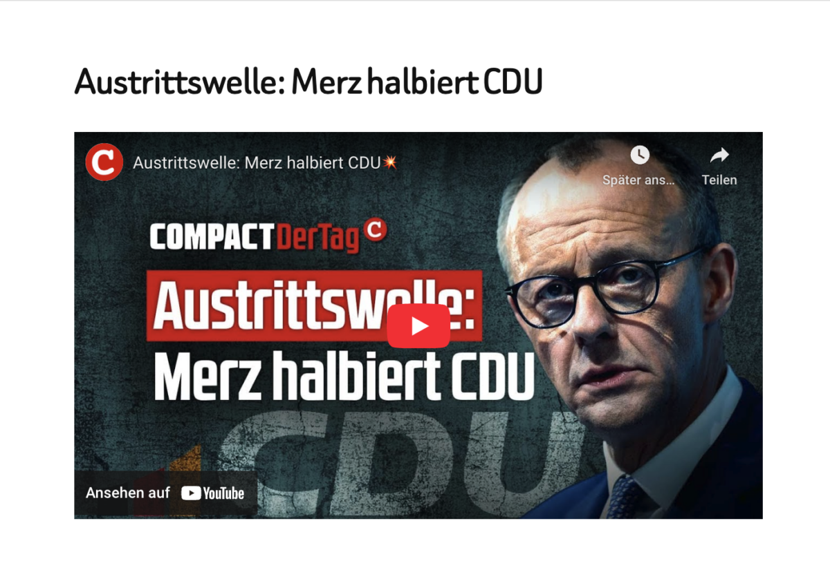 Austrittswelle: Merz halbiert CDU
