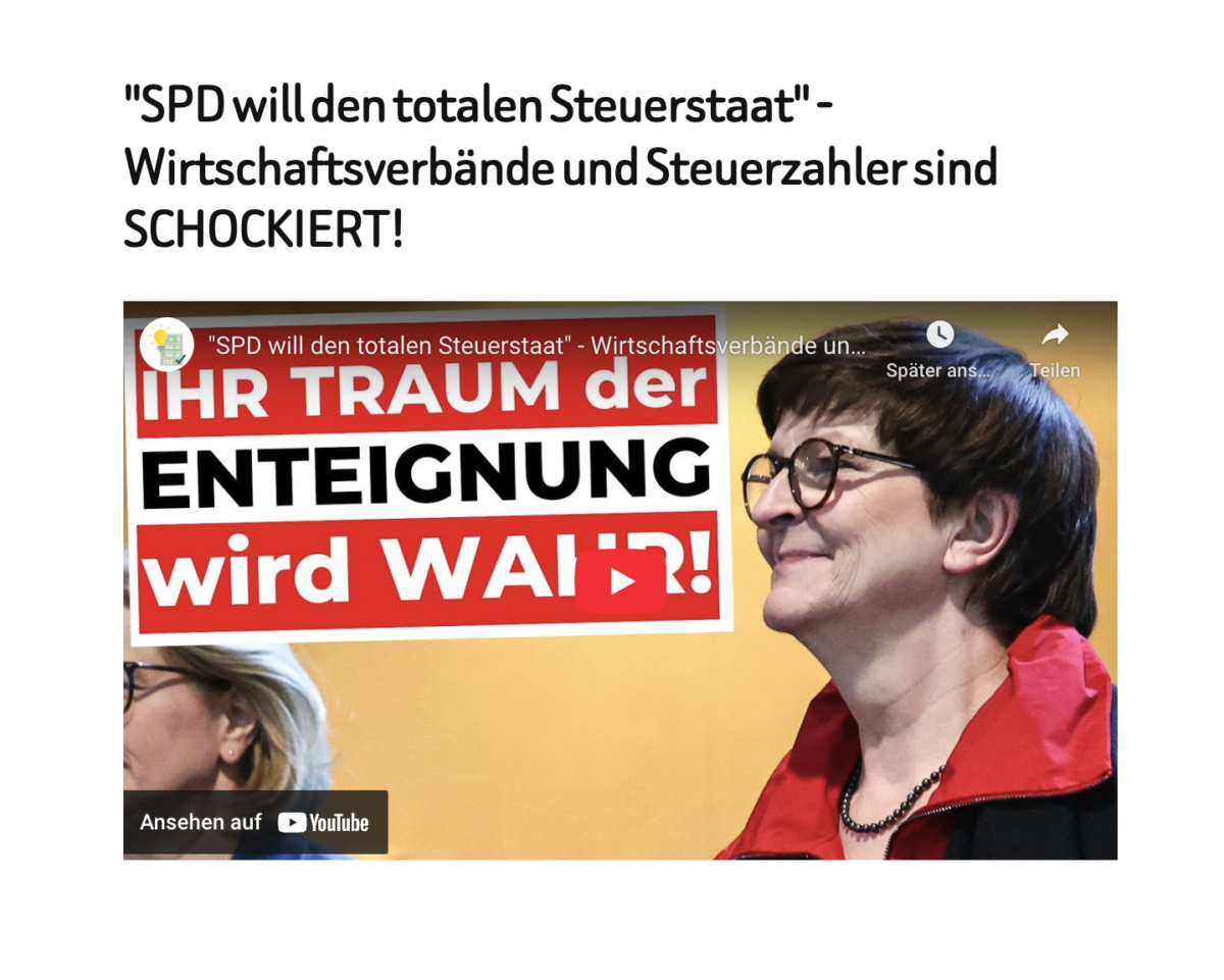 „SPD will den totalen Steuerstaat“ – Wirtschaftsverbände und Steuerzahler sind SCHOCKIERT!