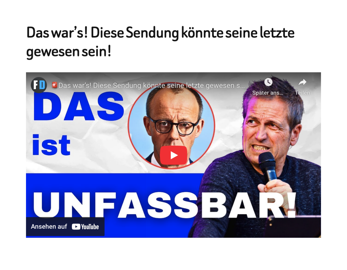 Das war’s! Diese Sendung könnte seine letzte gewesen sein!