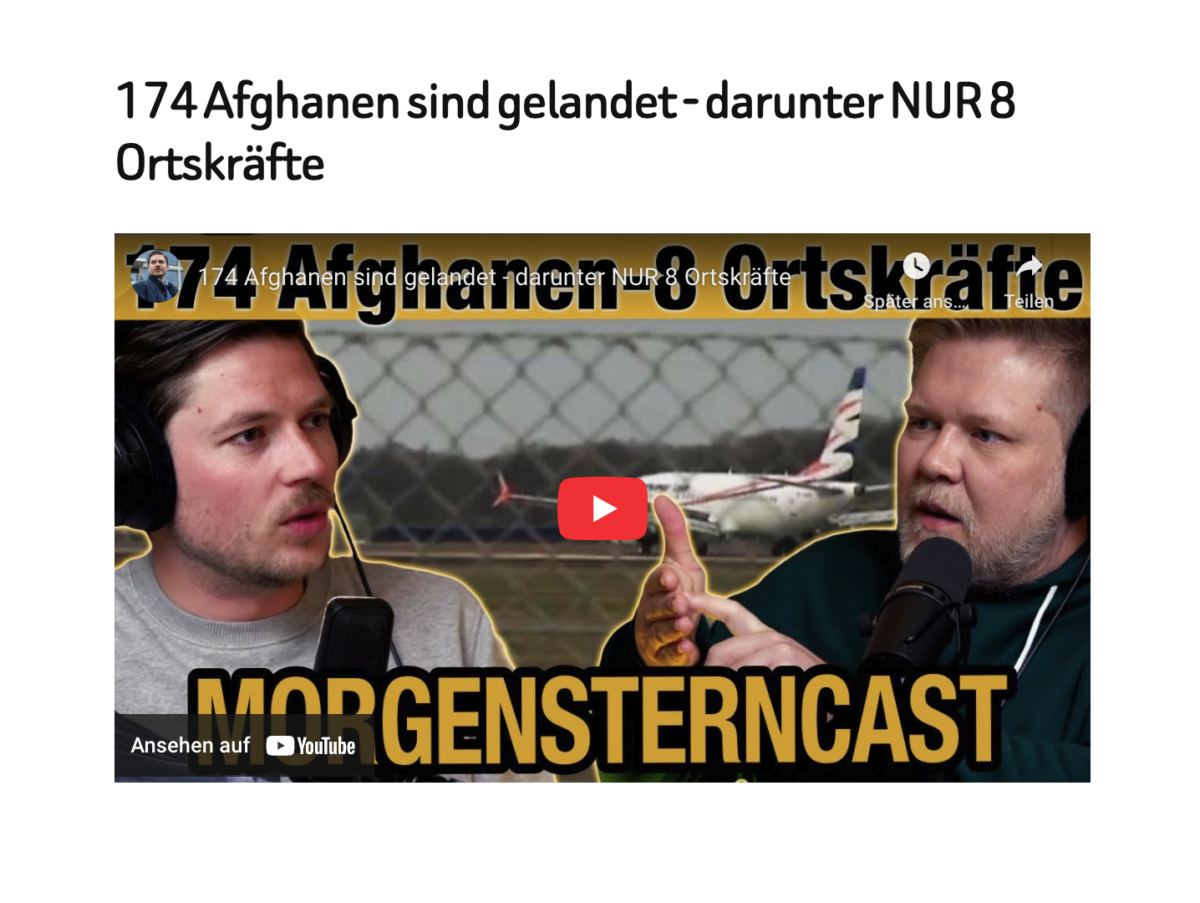 174 Afghanen sind gelandet – darunter NUR 8 Ortskräfte
