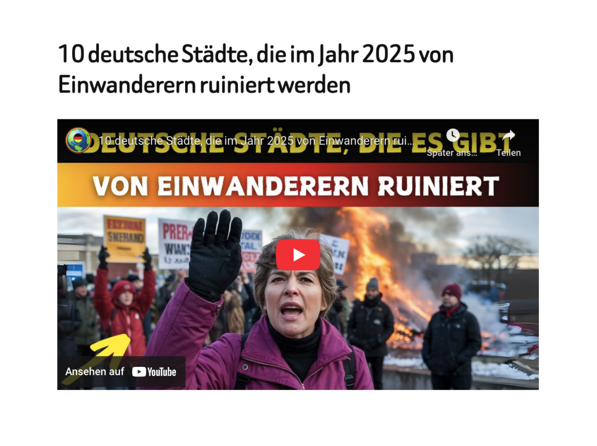 10 deutsche Städte, die im Jahr 2025 von Einwanderern ruiniert werden