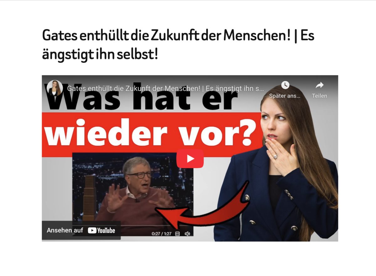Gates enthüllt die Zukunft der Menschen! | Es ängstigt ihn selbst!