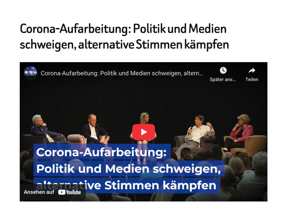 Corona-Aufarbeitung: Politik und Medien schweigen, alternative Stimmen kämpfen