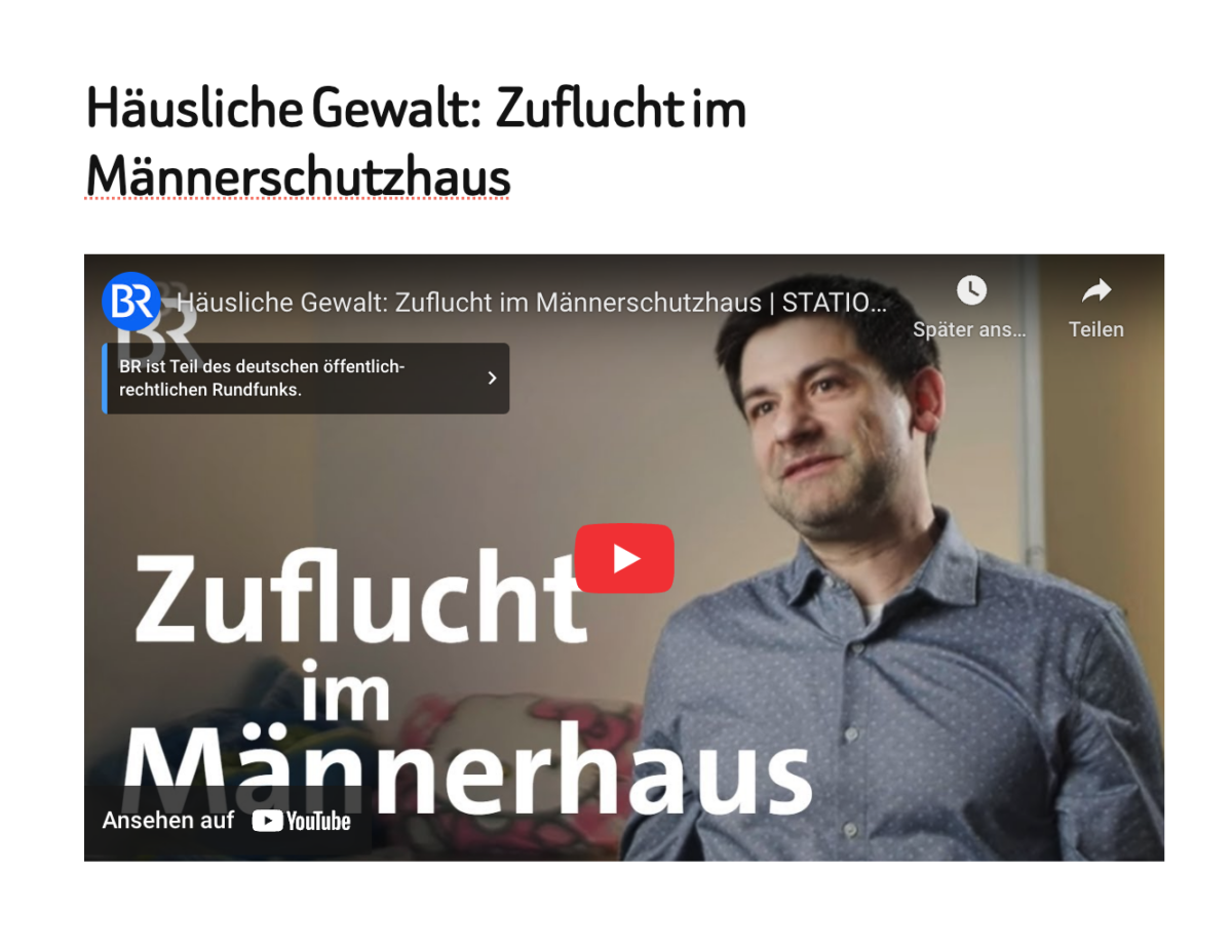 Häusliche Gewalt:  Zuflucht im Männerschutzhaus 
