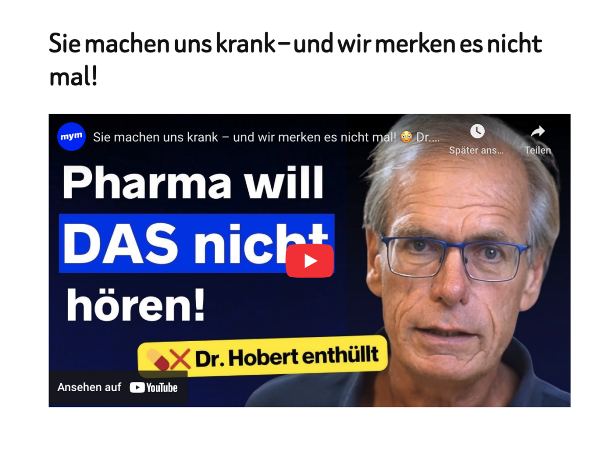 Sie machen uns krank – und wir merken es nicht mal! 
