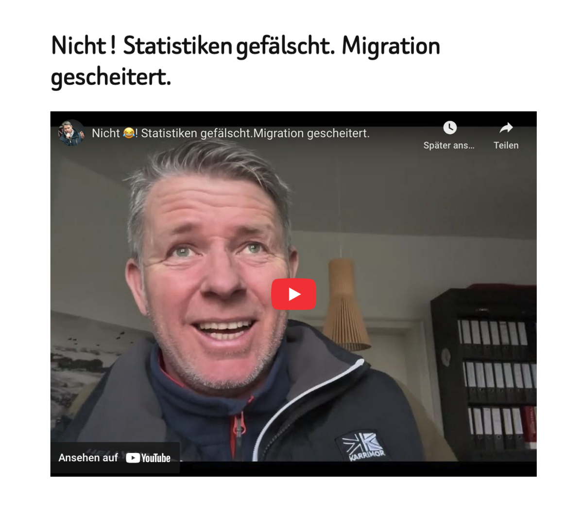Nicht !  Statistiken gefälscht.  Migration gescheitert.