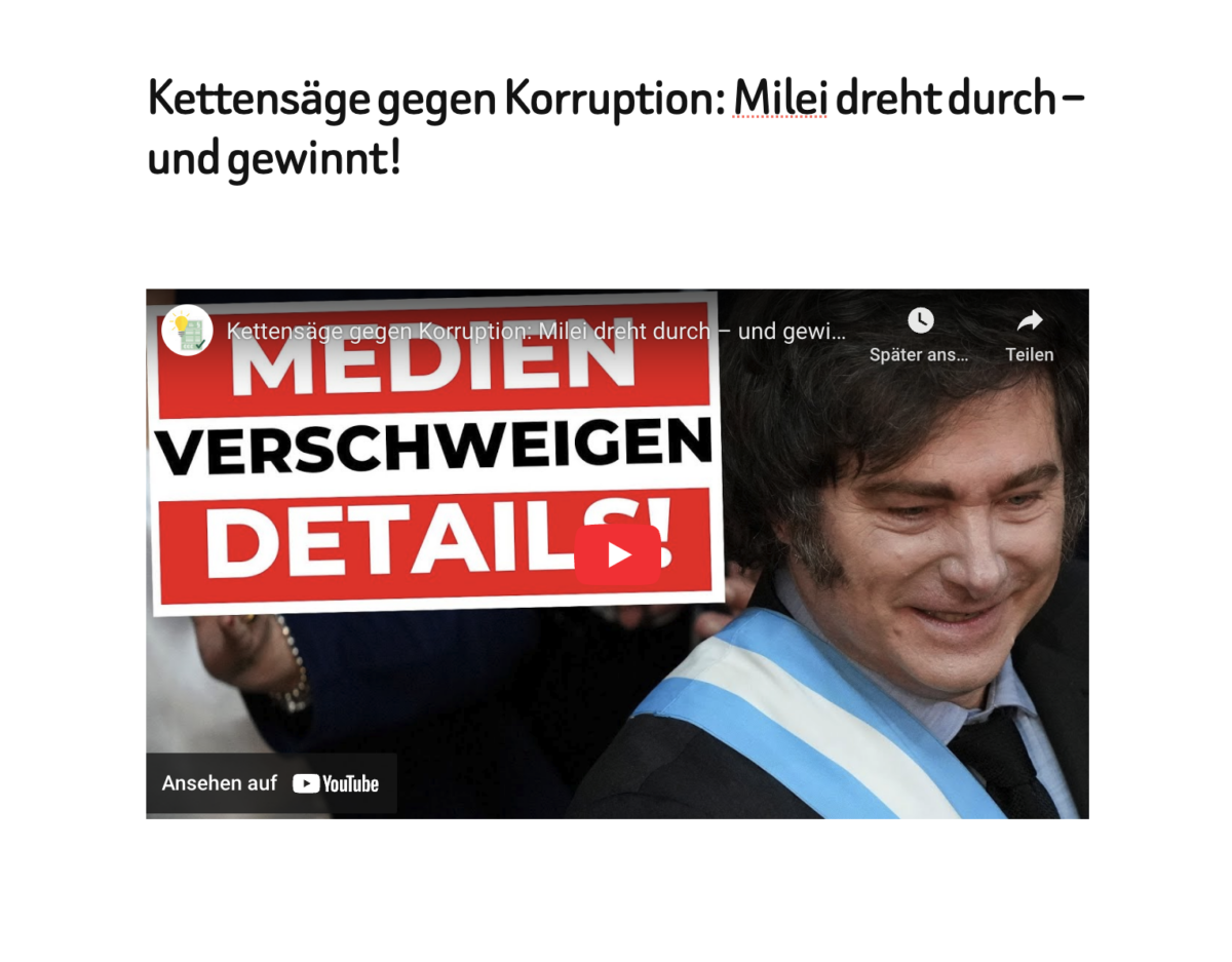 Kettensäge gegen Korruption: Milei dreht durch – und gewinnt!