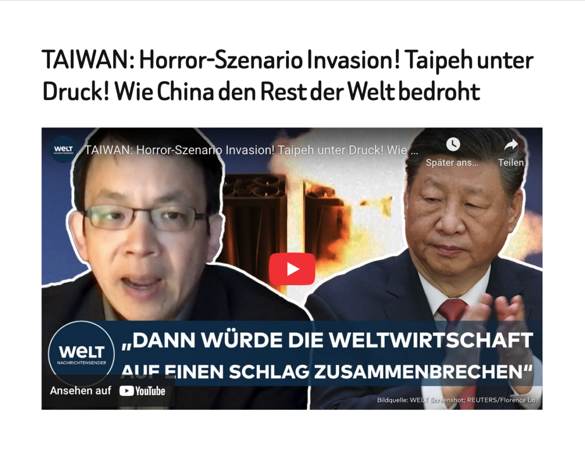 TAIWAN: Horror-Szenario Invasion! Taipeh unter Druck! Wie China den Rest der Welt bedroht