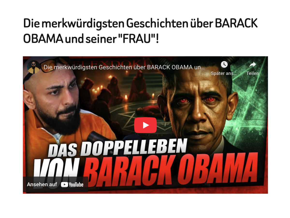 Die merkwürdigsten Geschichten über BARACK OBAMA und seiner „FRAU“!