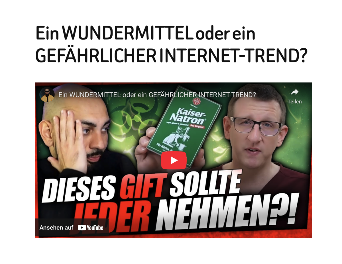Ein WUNDERMITTEL oder ein GEFÄHRLICHER INTERNET-TREND?
