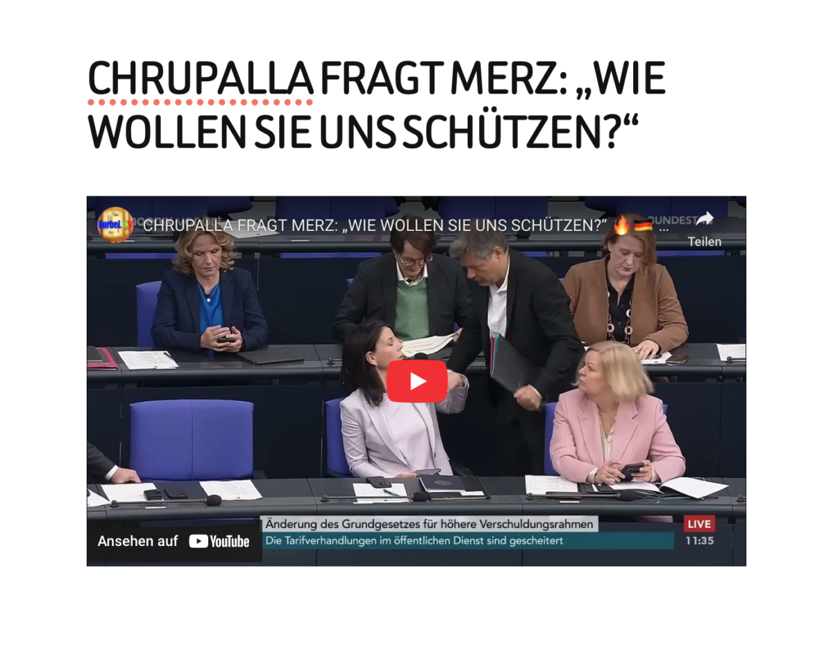 CHRUPALLA FRAGT MERZ: „WIE WOLLEN SIE UNS SCHÜTZEN?“
