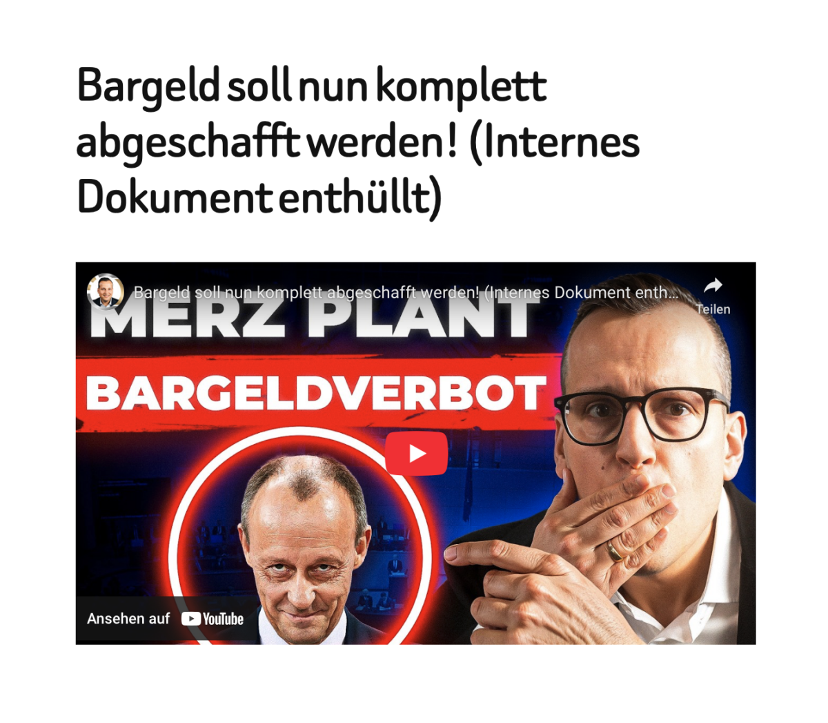Bargeld soll nun komplett abgeschafft werden! (Internes Dokument enthüllt)