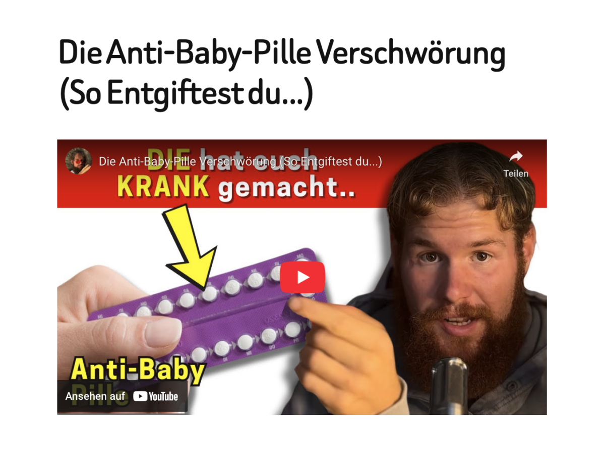 Die Anti-Baby-Pille Verschwörung (So Entgiftest du…)