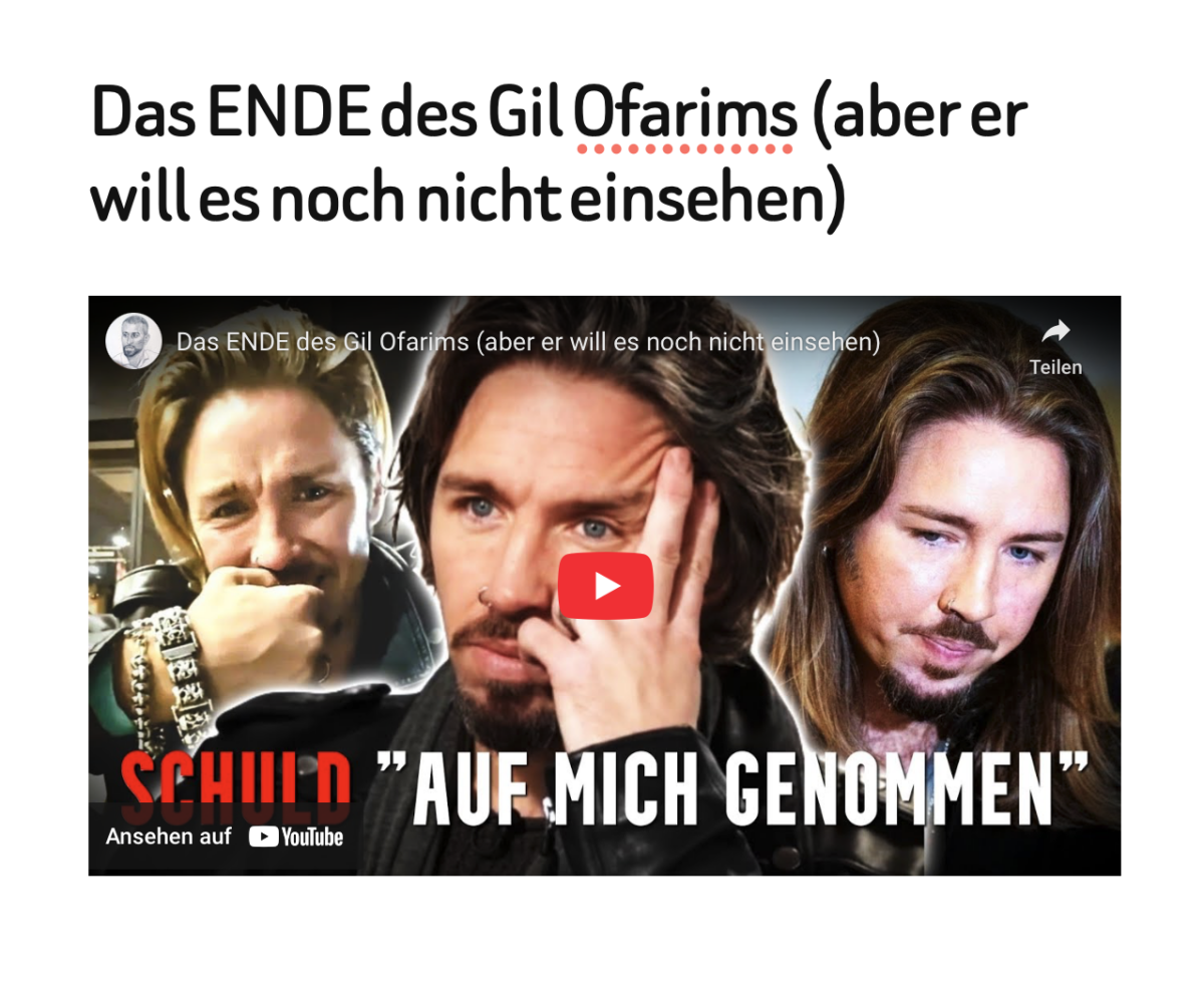 Das ENDE des Gil Ofarims (aber er will es noch nicht einsehen)