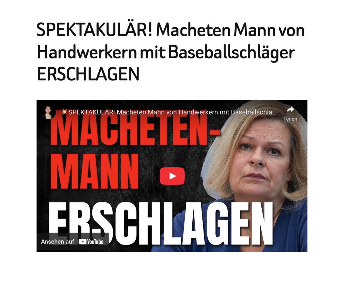 SPEKTAKULÄR! Macheten Mann von Handwerkern mit Baseballschläger ERSCHLAGEN