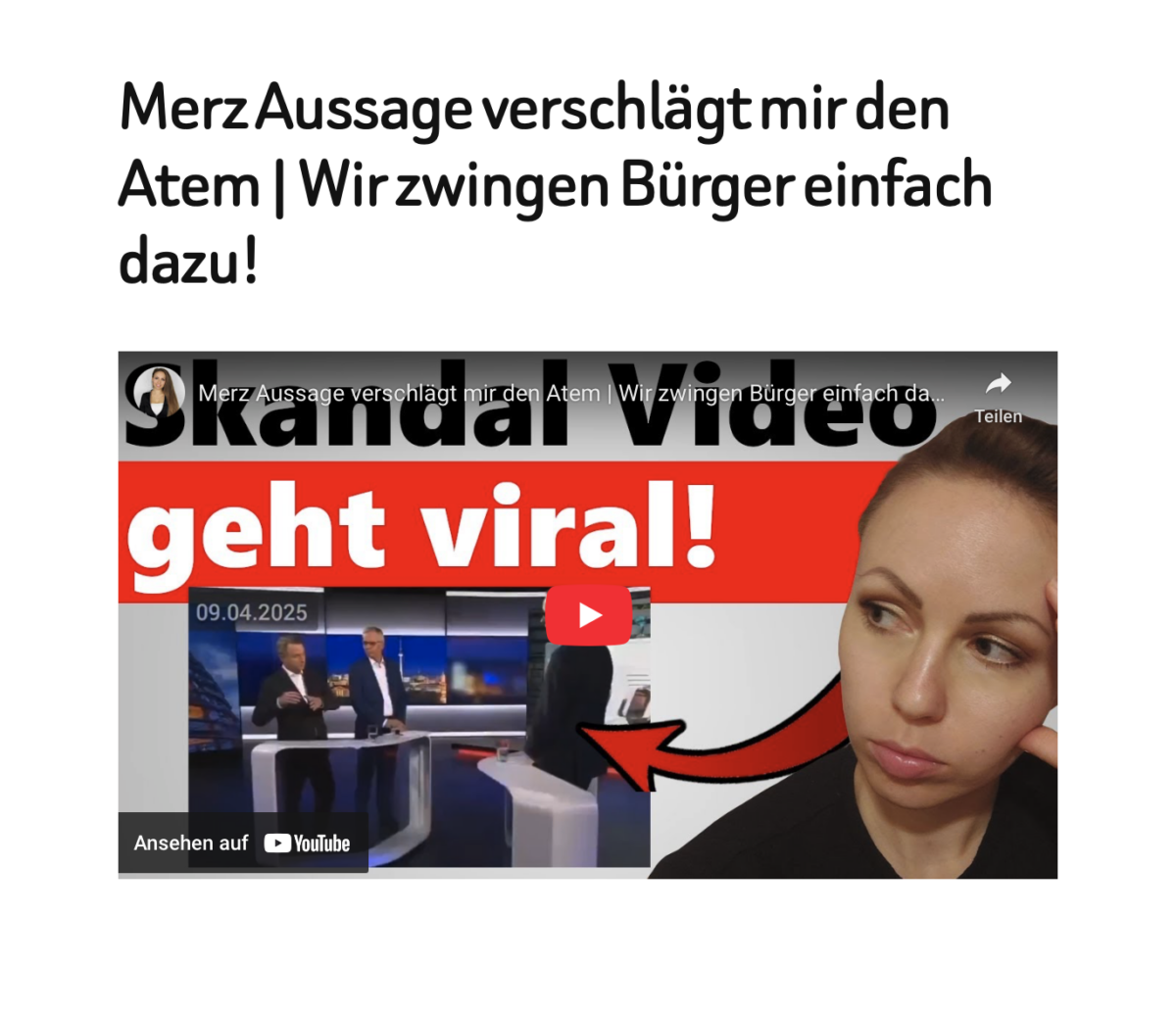 Merz Aussage verschlägt mir den Atem | Wir zwingen Bürger einfach dazu!